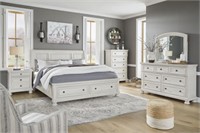 King Ashley Robbinsdale 5 pc Storage Bedroom Suite