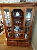 Large oak china cabinet