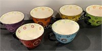 Set of 6 Soup Mugs (Stoneware)