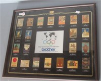 Official 1998 Olympics framed 1 7/8" tall