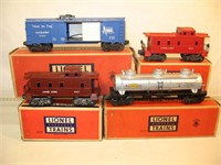 O Lionel Post War Lot of 4 Freight Cars OB