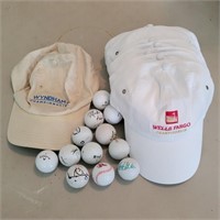 (10) New Wells Fargo Hats, Wyndham Hat & Signed