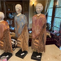 Larger Monk Wood Carving - each