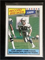 1987 TOPPS NFL FOOTBALL "STEVE LARGENT, RECORD BR