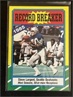 1986 TOPPS NFL FOOTBALL "STEVE LARGENT, RECORD BR