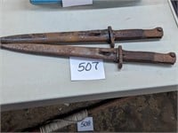 Pair of Unmarked Bayonets