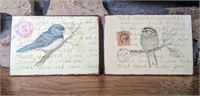 Pretty Bird Themed Stamp Wall Hangings