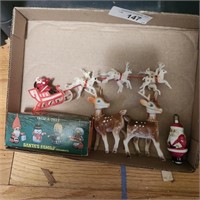 Vintage Christmas Decor  - Vintage Mini Plastic