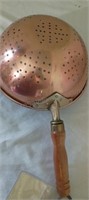 Hanging Copper Colander/Strainer w tags