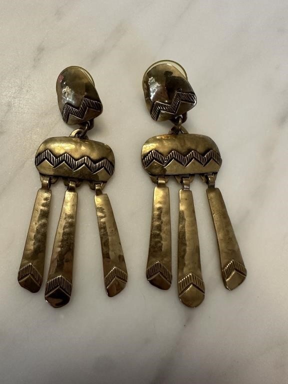 JEEP COLLINS BRASS EARRINGS JEC