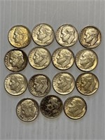 15 Roosevelt Silver Dimes