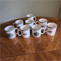 8 Spode Christmas Tree Coffee Cups & More