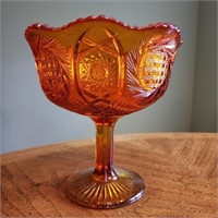 Amberina Glass Candy Dish