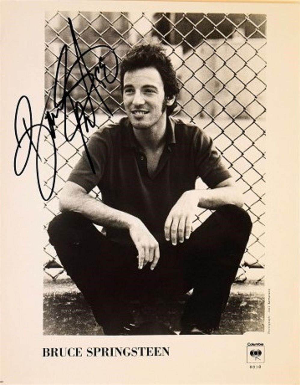 Bruce Springsteen signed promo photo