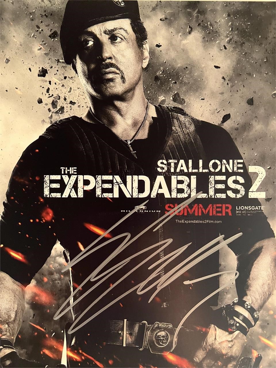 The Expendables 2 Sylvester Stallone signed photo