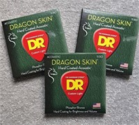 DR Acoustic Dragon Skins – Custom Light - 3 Sets