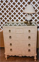 Dresser & lamp - dresser is 44" t x 38" x 20"