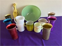 Color Craft Metal Cups, Ekco Measuring Scoops +