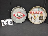 Koch's & Blatz Beer Trays
