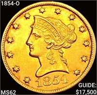 1854-O $10 Gold Eagle UNCIRCULATED