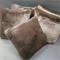 New 5 Faux Fur Throw Pillows (Super Soft)