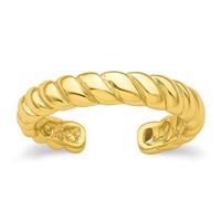 Sterling Silver- Gold-plated Twist Design Ring