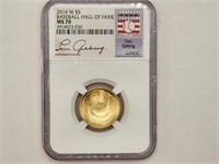 2014 W Lou Gehrig MS70 Gold Coin Hall of Fame