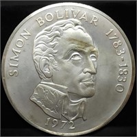 1972 Panama 20 Balboas 4oz Silver Coin