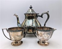 Antiques Avon & Chippendale Teapot, Creamer, Sugar