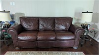 LEATHER SOFA IN GREAT CONDITION - RESERVE $200