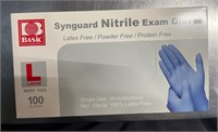 NEW (L) BLUE Synguard Nitrile Gloves