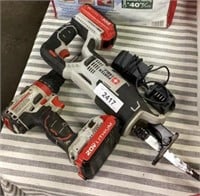 Set of porter cable electric tools with batteries