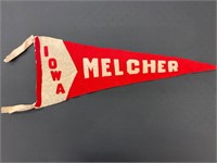 Antique Melcher Iowa Pennant