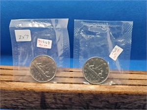 2 1968 UNCIRCULATED COINS