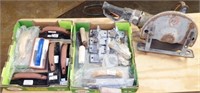 B&D Saw, Blades, Masonry Tools, & Loaded Tool Box