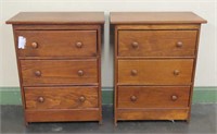 Pair of 3 Drawer Chests / Cabinets