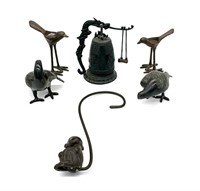 Cast Iron Birds & Bronze Bell