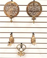 Collection of Brass Wall Sconces