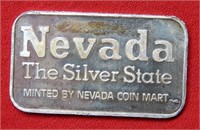 Nevada: The Silver State 1 Ounce Silver Bar