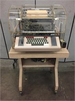 VINTAGE TELETYPE TYPING UNIT 281 ON STAND