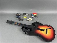 Guitar Hero Wireless Controller and Toy Cars
