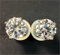 $1000 14K  Moissanite(1ct) Earrings