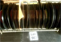 Vinyl Records 45s with Stand