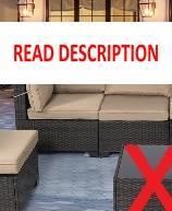 LEVELEVE Rattan Patio Set 2 seat sectional