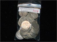 Bag (50) Silver Dimes