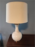 27" tall white ceramic table lamp