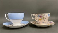 Pair of Fine Bone China Tea Cups