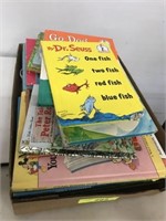 TRAY OF KIDS BOOKS, DR SEUSS, MISC