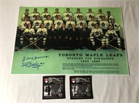 1959-60 Leafs Autographed Hockey Photo Reprint