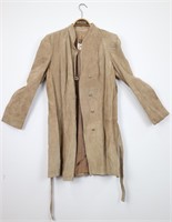 Vintage Suede Avanti Button & Tie Coat